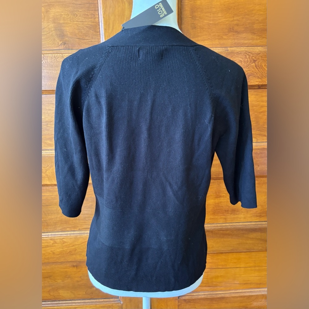 BOLD elements Black Square-Neck Top with Gold But… - image 5